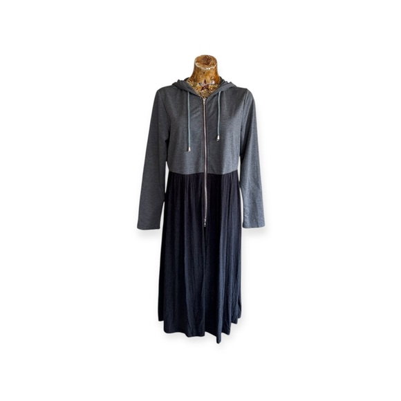 Monoreno Dresses & Skirts - Monoreno dress zip front cover up medium  gray black